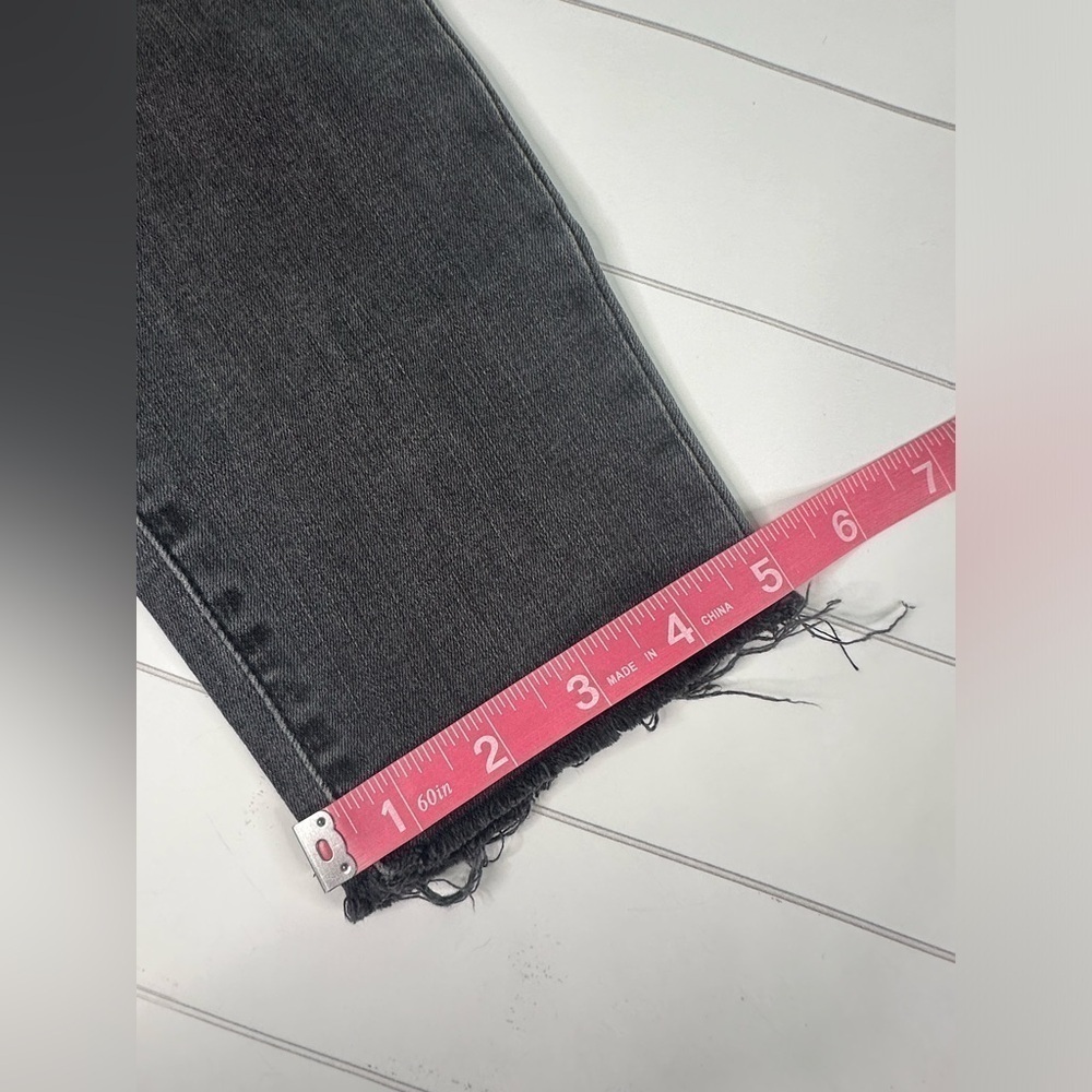 Madewell Curvy High-Rise Skinny Jeans Black Sea Distressed Raw Hem Size 25 - Picture 5 of 15